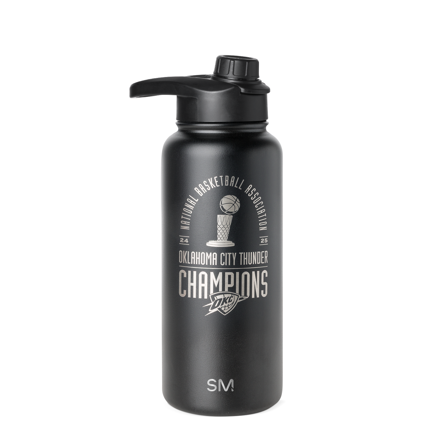 NBA Summit Water Bottle with Chug Lid - OKC Thunder Arc on Black