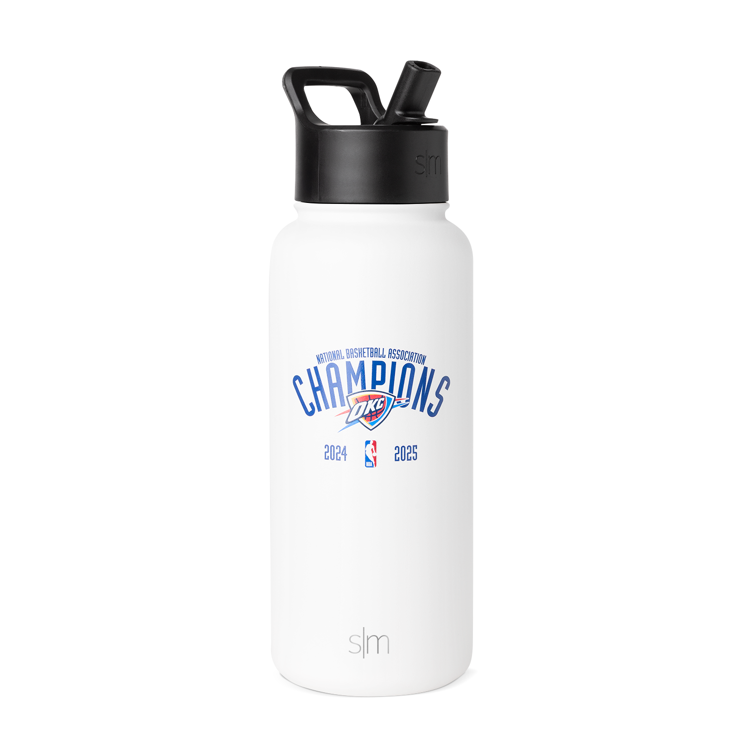 NBA Summit Water Bottle with Straw Lid - 32oz / OKC Thunder Champions - Blue
